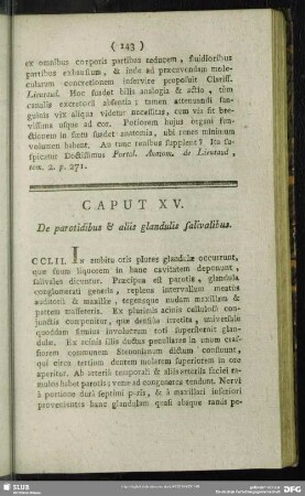 Caput XV. De parotidibus & aliis glandulis salivalibus