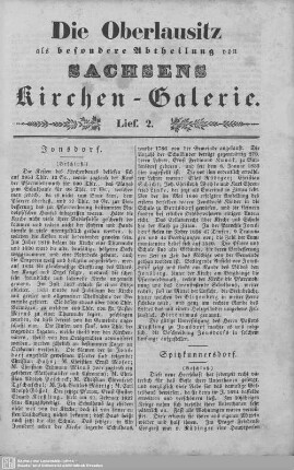 Jonsdorf (Beschluß), Spitzkunnesdorf (Beschluß), Schmorkau, Hainewalde : 2. Lieferung