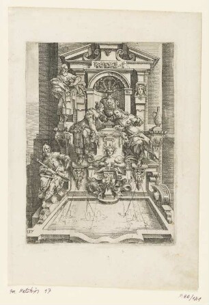 Brunnen mit Christus und den Samariterin, aus: Wendel Dietterlin, Architectura, Nürnberg 1598, S. 117