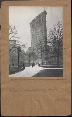New York: "Das Bügeleisen", ein riesiger Wolkenkratzer am Madison Square