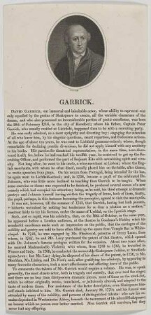 Bildnis des David Garrick