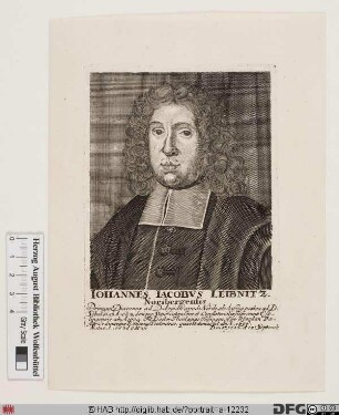 Bildnis Johann Jacob Leibnitz