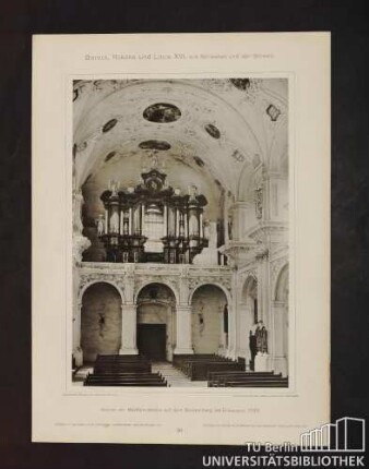 30. Inneres der Wallfahrtskirche auf dem Schönenberg bei Ellwangen, 1729.
