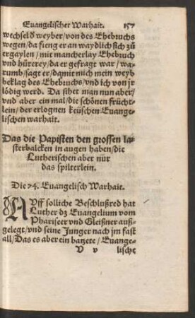 Die 74. Evangelisch Warhait.