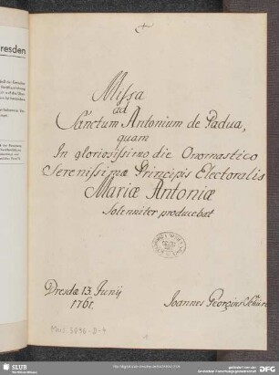 Masses - Mus.3096-D-4 : V (5), Coro, orch - d