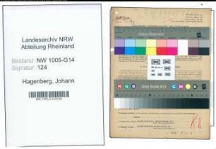 Entnazifizierung Johann Hagenberg , geb. 02.11.1904 (Vorarbeiter)