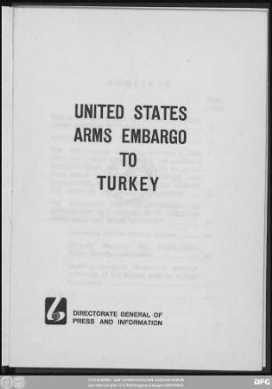 United States arms embargo to Turkey