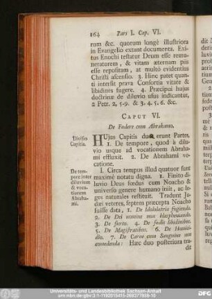 Caput VI. De Foedere cum Abrahamo.