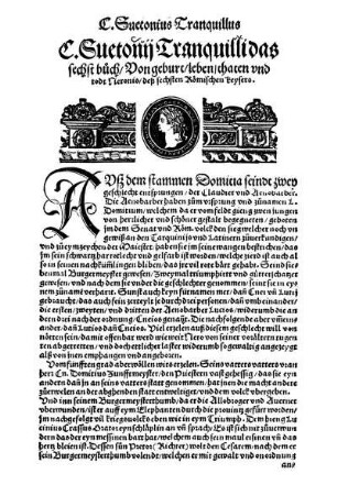 C. Suetonii Tranquilli das sechst buch/ Von geburt/ leben/ thaten und todt Neronis/ deß sechsten Römischen keysers