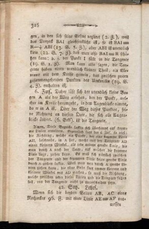 42. Satz. Lehrs. - 44. Satz. Aufgabe.