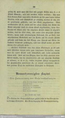 Neunundzwanzigstes Kapitel. Die Zubereitung der Gespinnstpflanzen