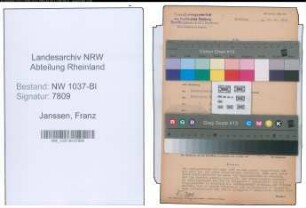 Entnazifizierung Franz Janssen , geb. 08.04.1898 (Angestellter)