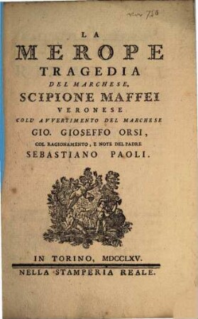La Merope : tragedia