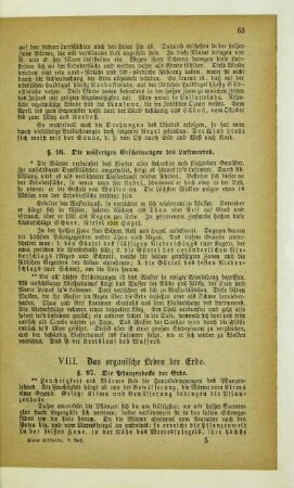 VIII. Das organische Leben der Erde