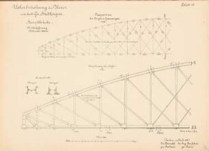 Weserbrücke, Groß Hutbergen: Hauptbrücke, Mittelöffnung: Schnitt 1:100