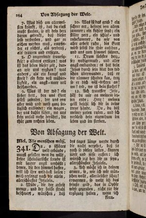 294-303, Von Absagung der Welt (341-351)