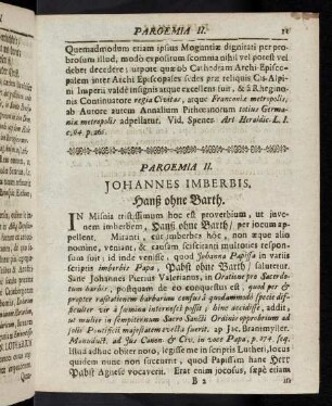 11-32 Paroemia II, Johannes Imberbis