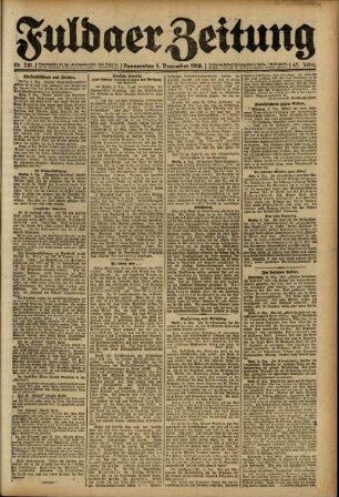 Ausgabe vom Donnerstag, den 05. Dezember 1918.