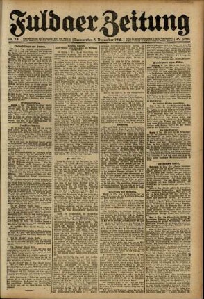 Ausgabe vom Donnerstag, den 05. Dezember 1918.