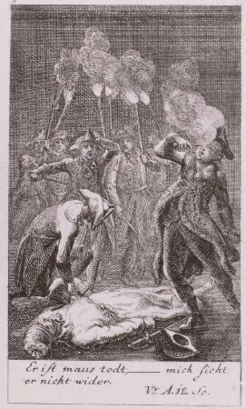 Illustration zu Schiller "Die Räuber", Blatt 6 (5. Akt, 1. Szene)