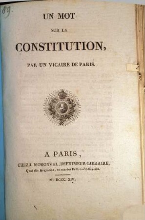 Un Mot Sur La Constitution