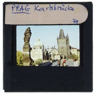 Prag, Karlsbrücke,Prag, Altstädter Brückenturm : Hl. Anna mit Jesuskind