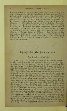 C. Geschichte des fränkischen Stammes