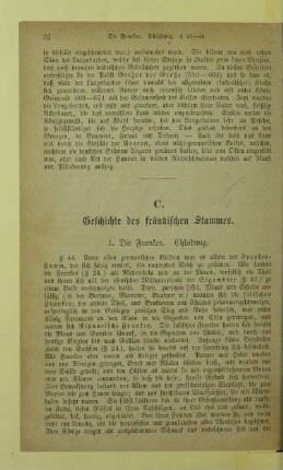 C. Geschichte des fränkischen Stammes