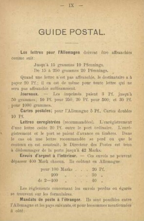 Guide postal