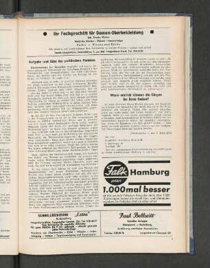 Aufgabe und Sinn der politischen Parteien