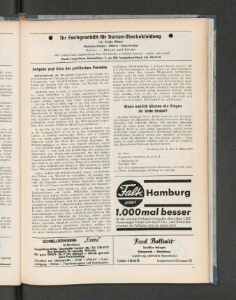 Aufgabe und Sinn der politischen Parteien