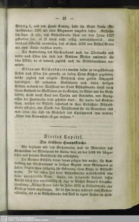 Viertes Capitel. Die frühere Hauptkirche