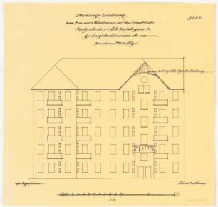 Arbeiterwohnhäuser, Berlin-Prenzlauer Berg: Ansicht, 1:100