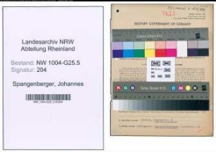 Entnazifizierung Johannes Spangenberger , geb. 11.12.1886 (Malermeister)