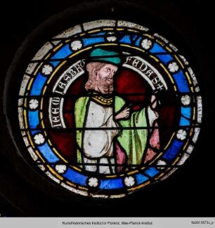 Fenster A-IX mit Genesisszenen und heiligen Jungfrauen : Der Prophet Jeremia