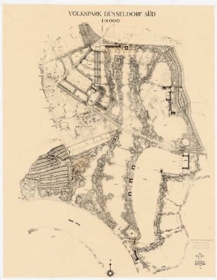 Volkspark, Düsseldorf-Süd: (Verkleinerung von Inv.Nr. 28231) 1:8000