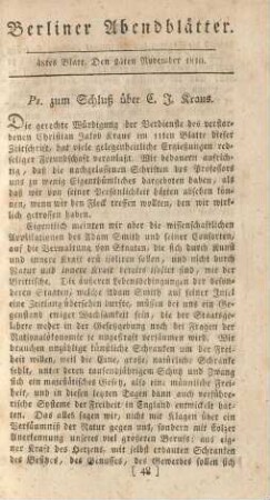 48tes Blatt. Den 24ten November 1810.