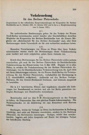 Verkehrsordnung für den Berliner Platzverkehr