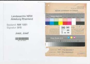 Entnazifizierung Josef Joest , geb. 25.03.1893 (Kaufmann)