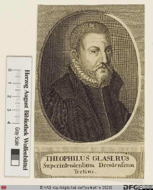 Bildnis Gottlieb Glaser (lat. Theophilus Glaserus)