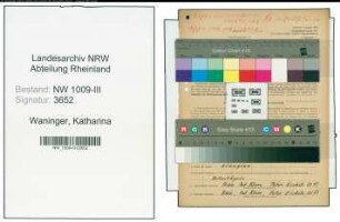 Entnazifizierung Katharina Waninger , geb. 30.03.1886 (Landwirtin)