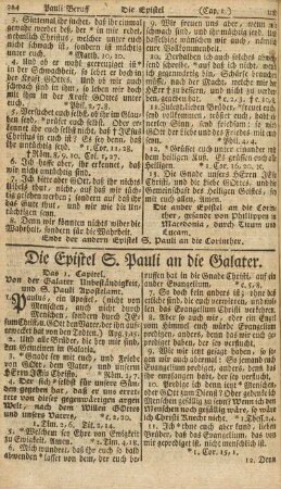 Die Epistel S. Pauli an die Galater
