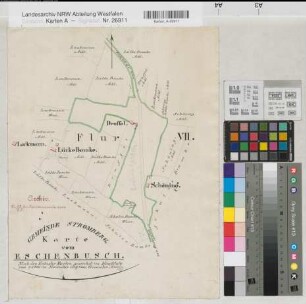 Stromberg (Wadersloh), Teilung des Eschenbusches, Brouillonkarte