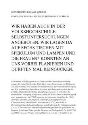 Interview mit Joan Murphy und Dagmar Schultz