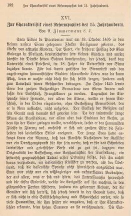 192-199 Zur Charkteristik eines Reformpapstes des 15. Jahrhunderts