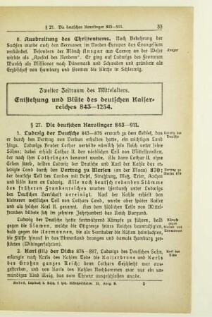 Zweiter Zeitraum des Mittelalters. Entstehung und Blüte des deutschen Kaiserreiches 843-1254