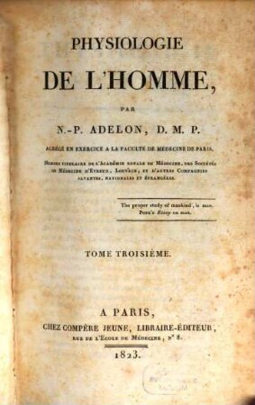 Physiologie de l'homme, 3