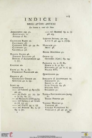 Indice I degli Autori Antichi