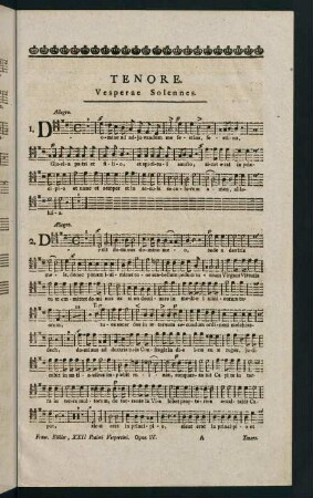 1-24, Tenore. Vesperae per totum annum