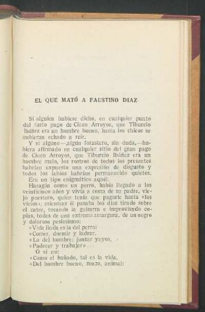 El que mató a Faustino Díaz